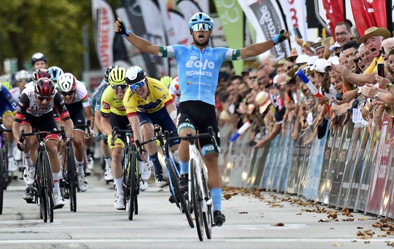 Vincenzo Albanese, ganador de la 4ª y última etapa del Tour du Limousin. Foto Sprint Cycling Agency