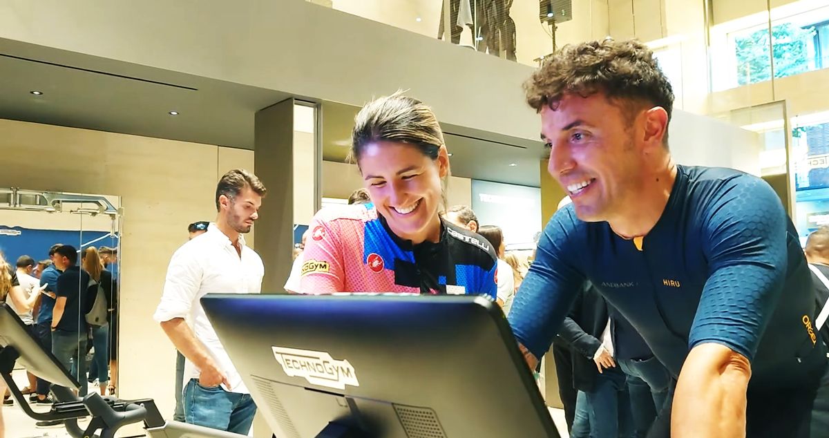 Nos dio la impresión de que 'Purito' disfrutó a tope con la Ride, al menos eso es lo que parecía en esta foto con Marta Álvarez :-)