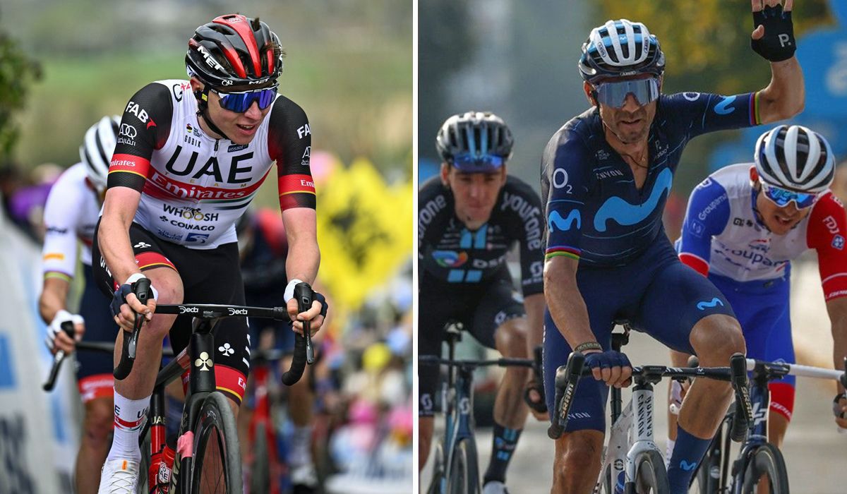 Tadej Pogacar y Alejandro Valverde Tadej Pogacar y Alejandro Valverde