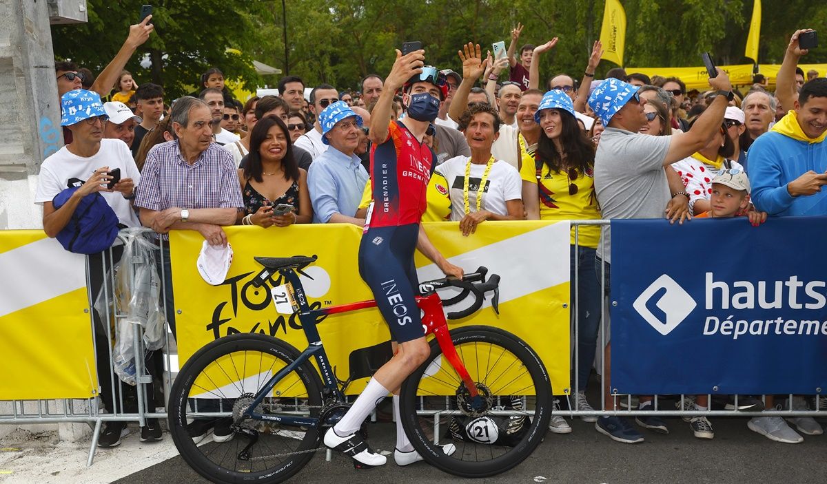 Carlos Rodríguez (INEOS Grenadiers) se ganó el cariño de la afición durante las tres semanas de Tour Carlos Rodríguez (INEOS Grenadiers) se ganó el cariño de la afición durante las tres semanas de Tour