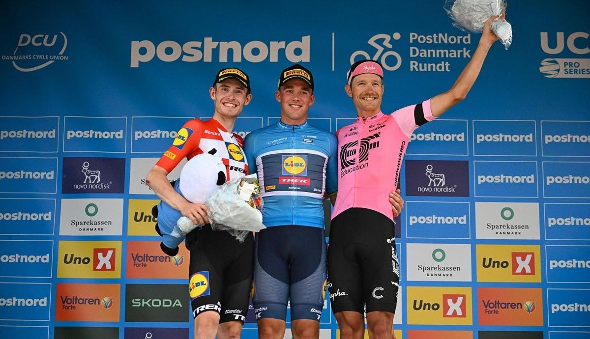 Podio final del Tour de Dinamarca 2023
