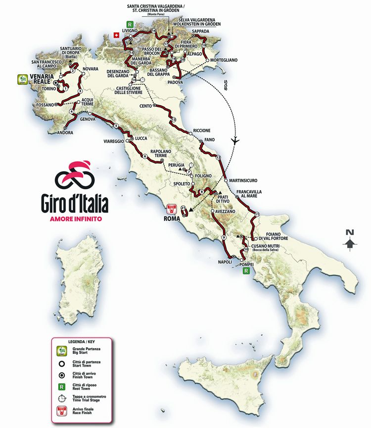 Recorrido del Giro 2024 Recorrido del Giro 2024