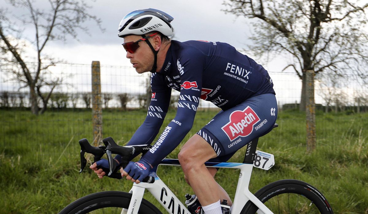 Julien Vermote, en una imagen del Tour de Flandes 2022