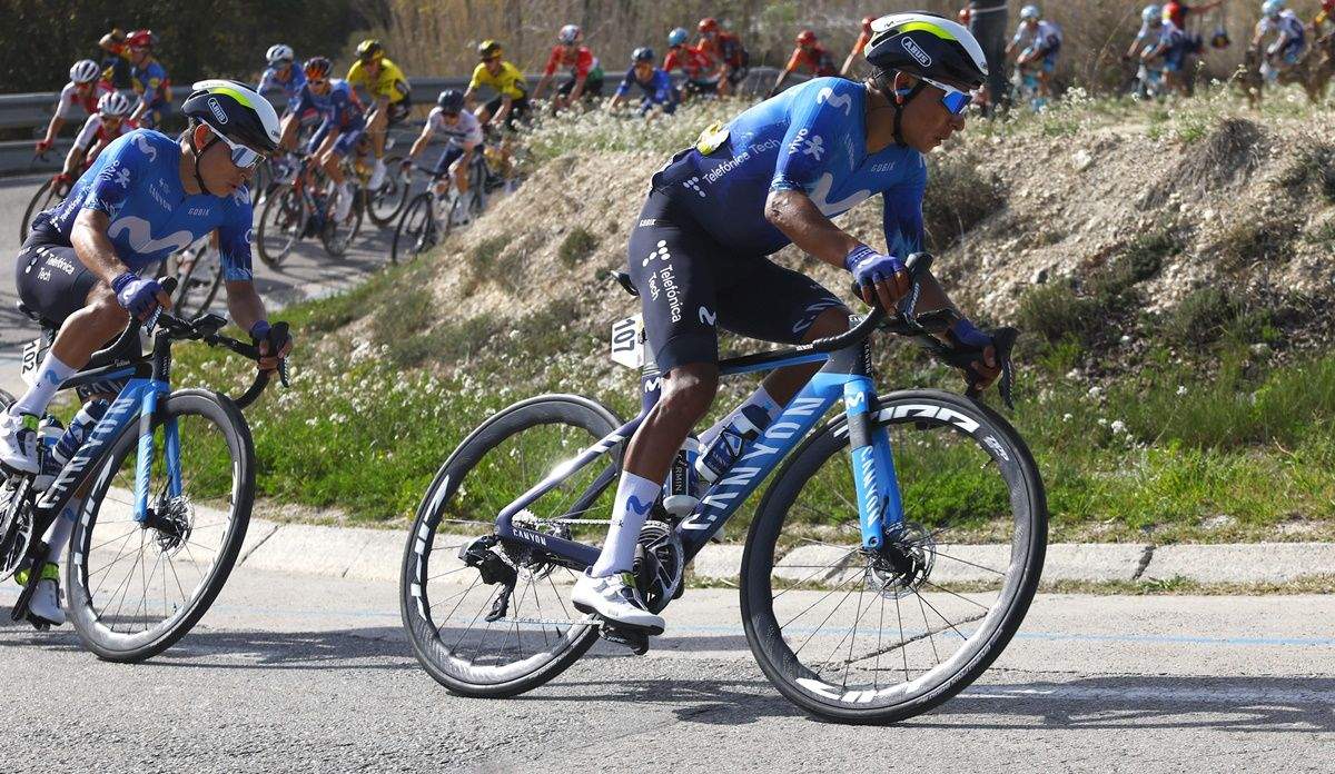 Nairo Quintana (Movistar Team) se vio obligado a abandonar en la última etapa de la Volta