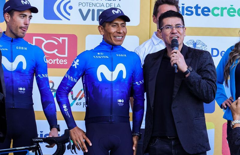 nairo quintana en la presentacion de equipos del tour colombia