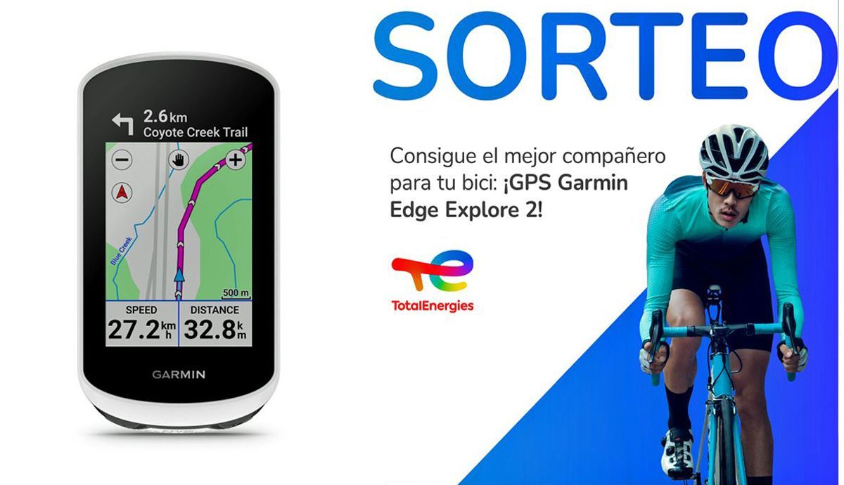 Sortea TotalEnergies sortea dos ciclocomputadores Garmin para ay...