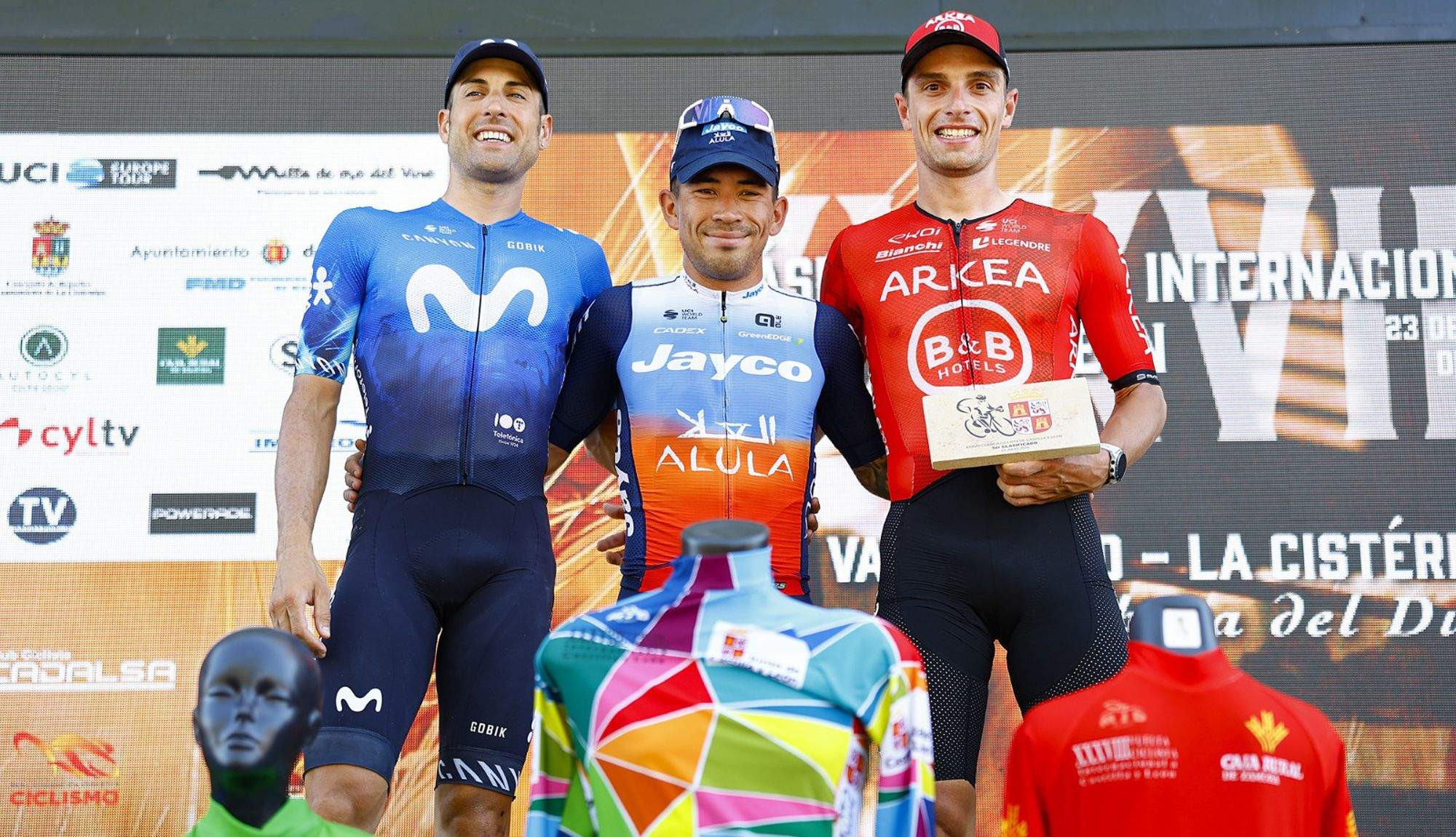 Podio de la Vuelta a Castilla y León 2024