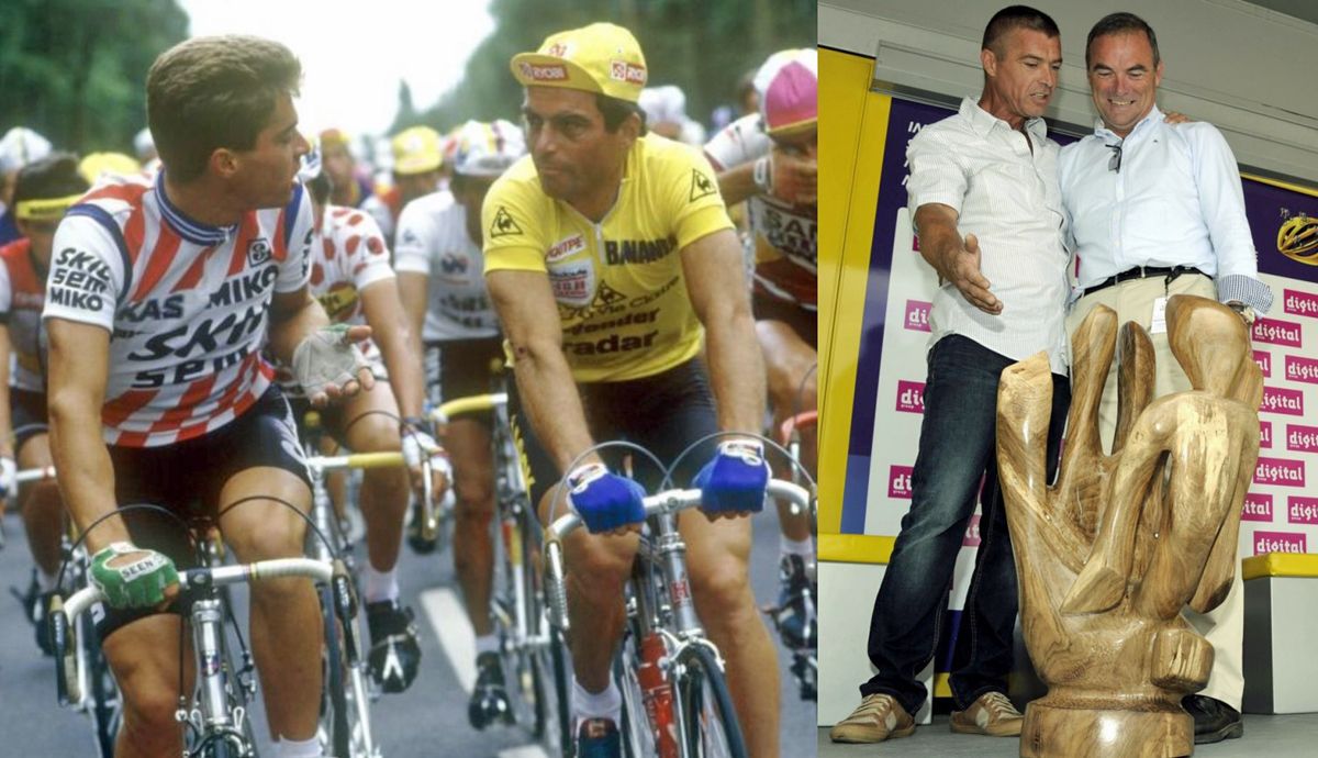 Joel Pelier y Bernard Hinault
