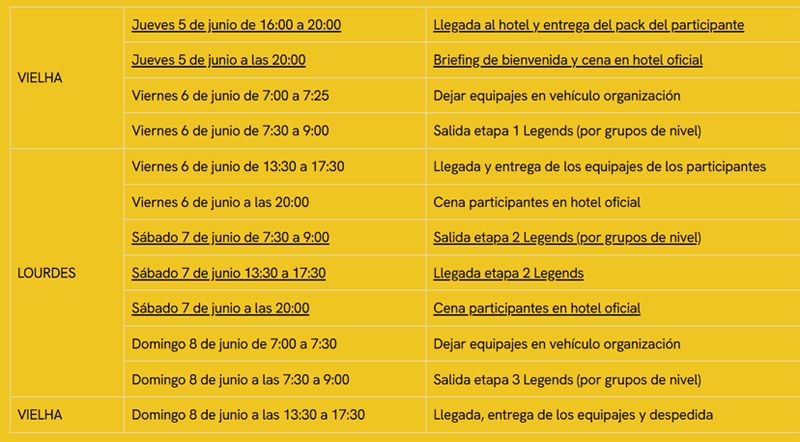 Programa Viaje Legens Programa Viaje Legens