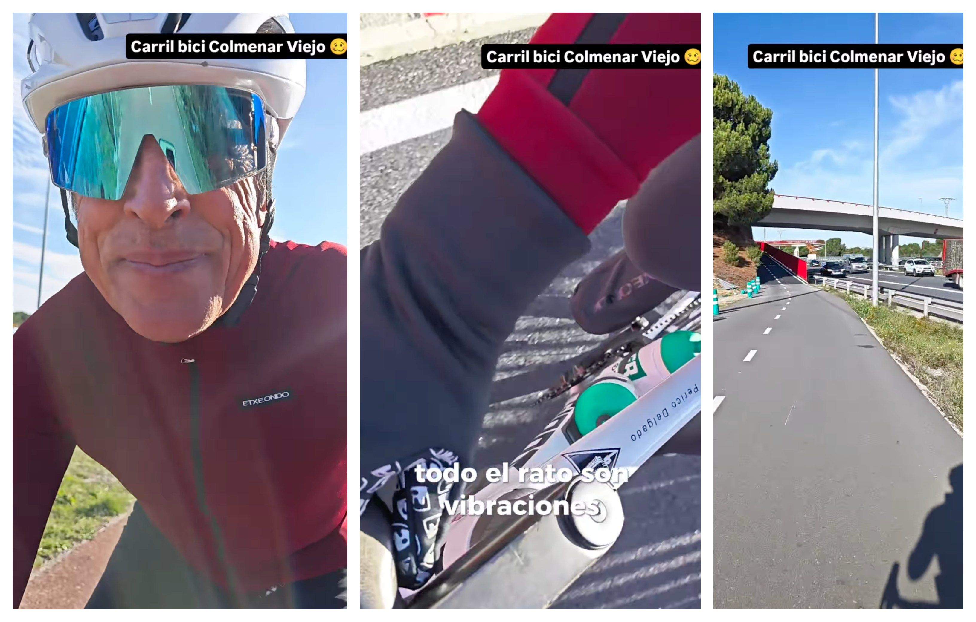 La denuncia de Perico Delgado sobre el resultado de las obras del carril bici de Colmenar La denuncia de Perico Delgado sobre el resultado de las obras del carril bici de Colmenar