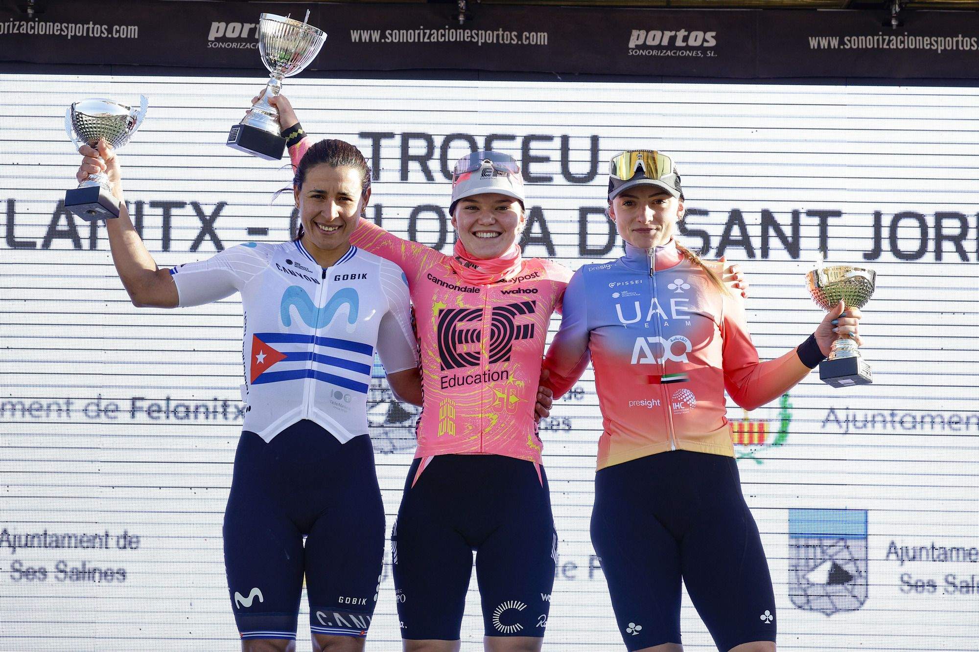Pódium del Trofeo Felanitx 2024, de la Challenge de Mallorca femenina. Pódium del Trofeo Felanitx 2024, de la Challenge de Mallorca femenina.