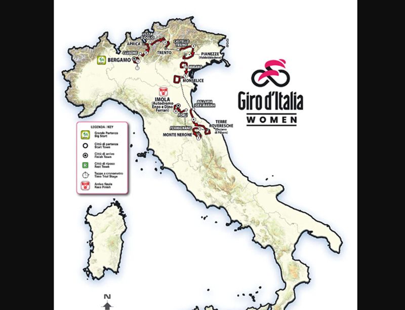 Recorrido Giro femenino 2025 Recorrido Giro femenino 2025