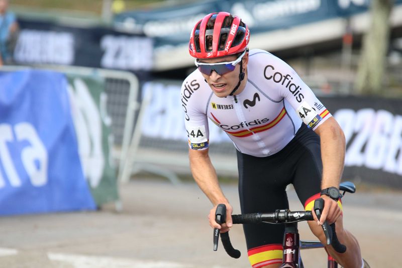 El sub23 Miguel Rodríguez durante el Europeo de Pontevedra