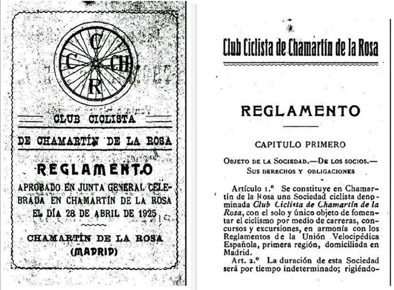 Reglamento Club Ciclista Chamartín Reglamento Club Ciclista Chamartín