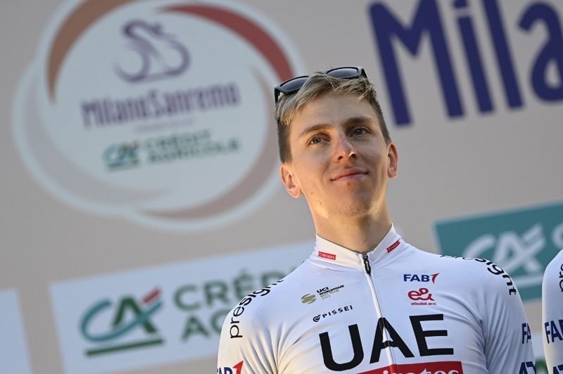tadej pogcar en la pasada edicion de la milan san remo que acabo 3o
