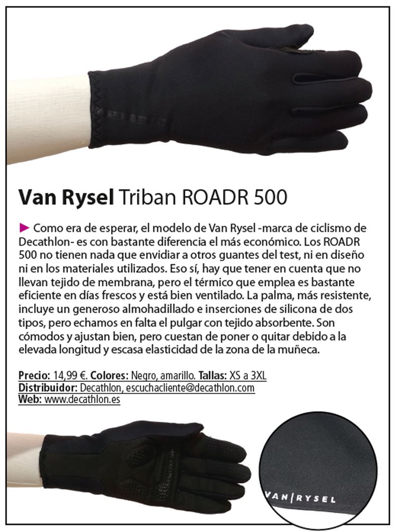 20 Van Rysel guantes 20 Van Rysel guantes