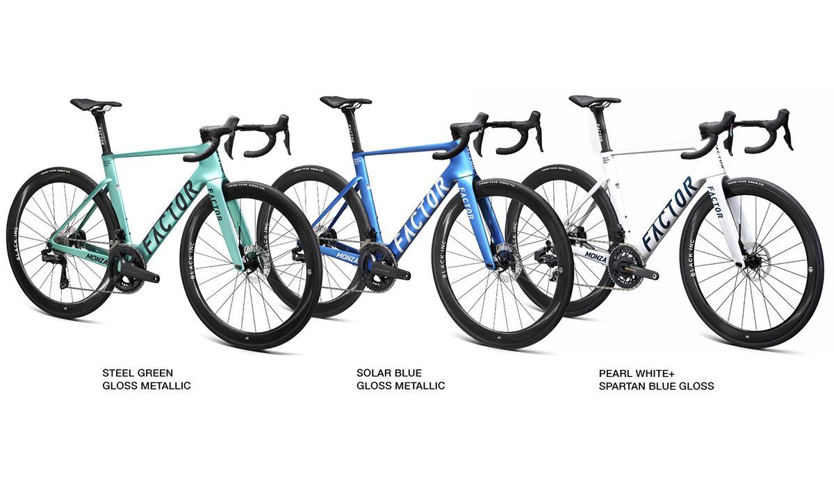 Las tres opciones de color de la nueva Factor Monza.