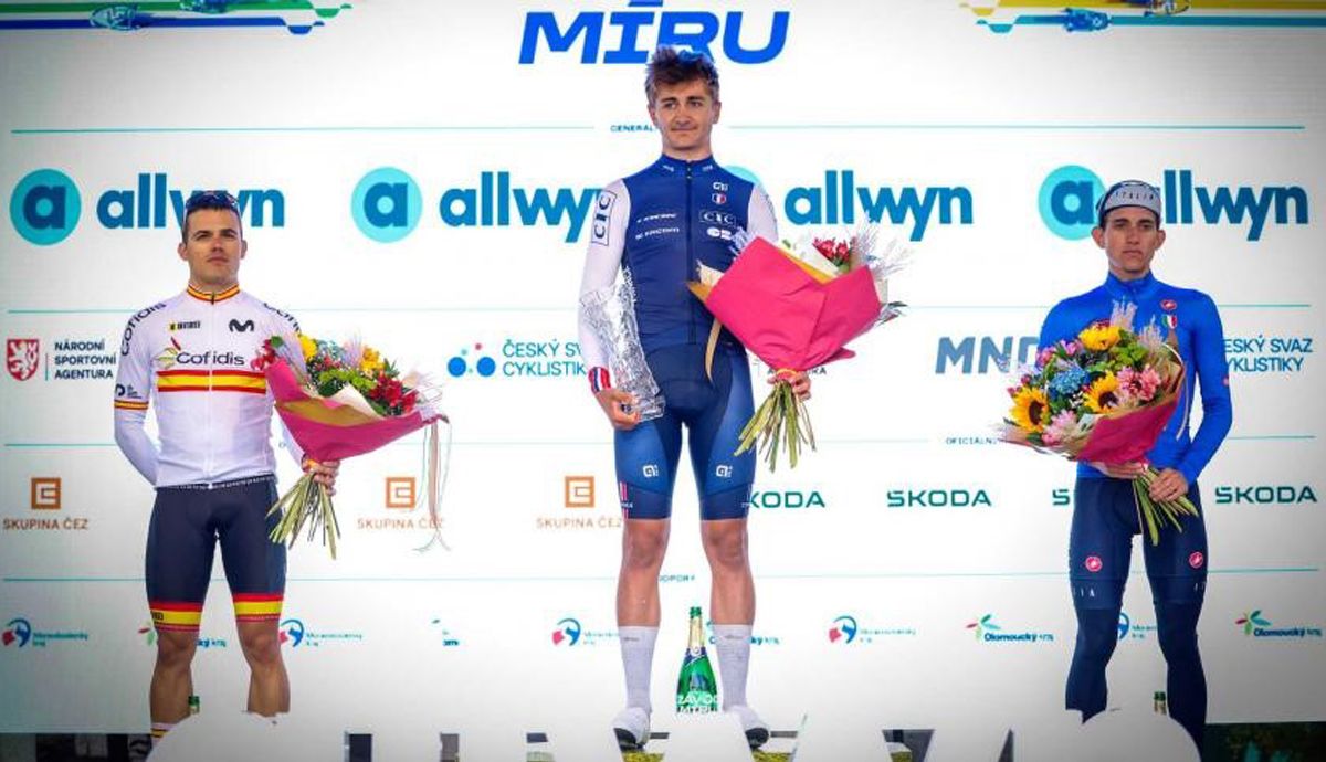Podio de la 1ª etapa de la Carrera de la Paz, en la que Pau Martí acabó 2º Podio de la 1ª etapa de la Carrera de la Paz, en la que Pau Martí acabó 2º
