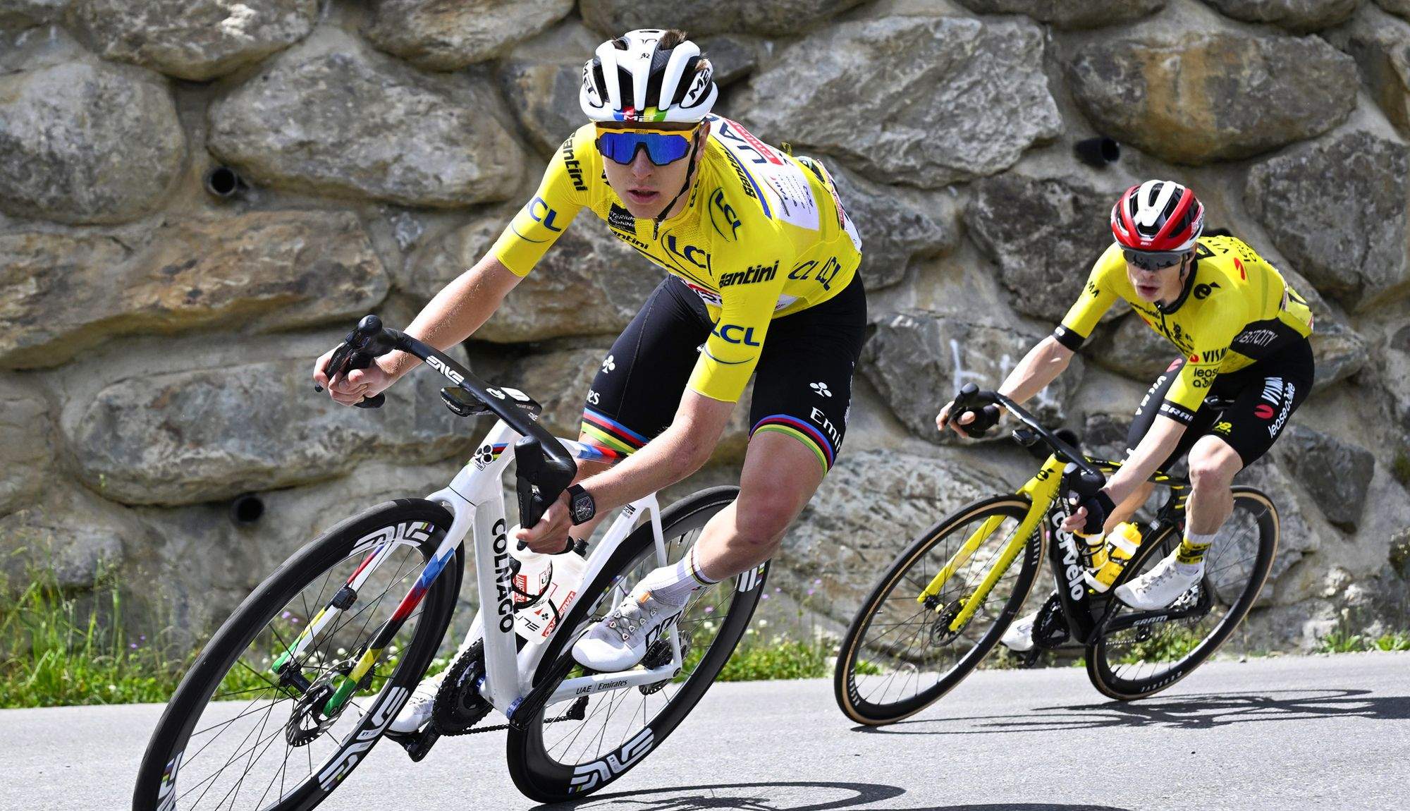 Tadej Pogacar y Jonas Vingegaard en una imagen del pasado Dauphiné Tadej Pogacar y Jonas Vingegaard en una imagen del pasado Dauphiné