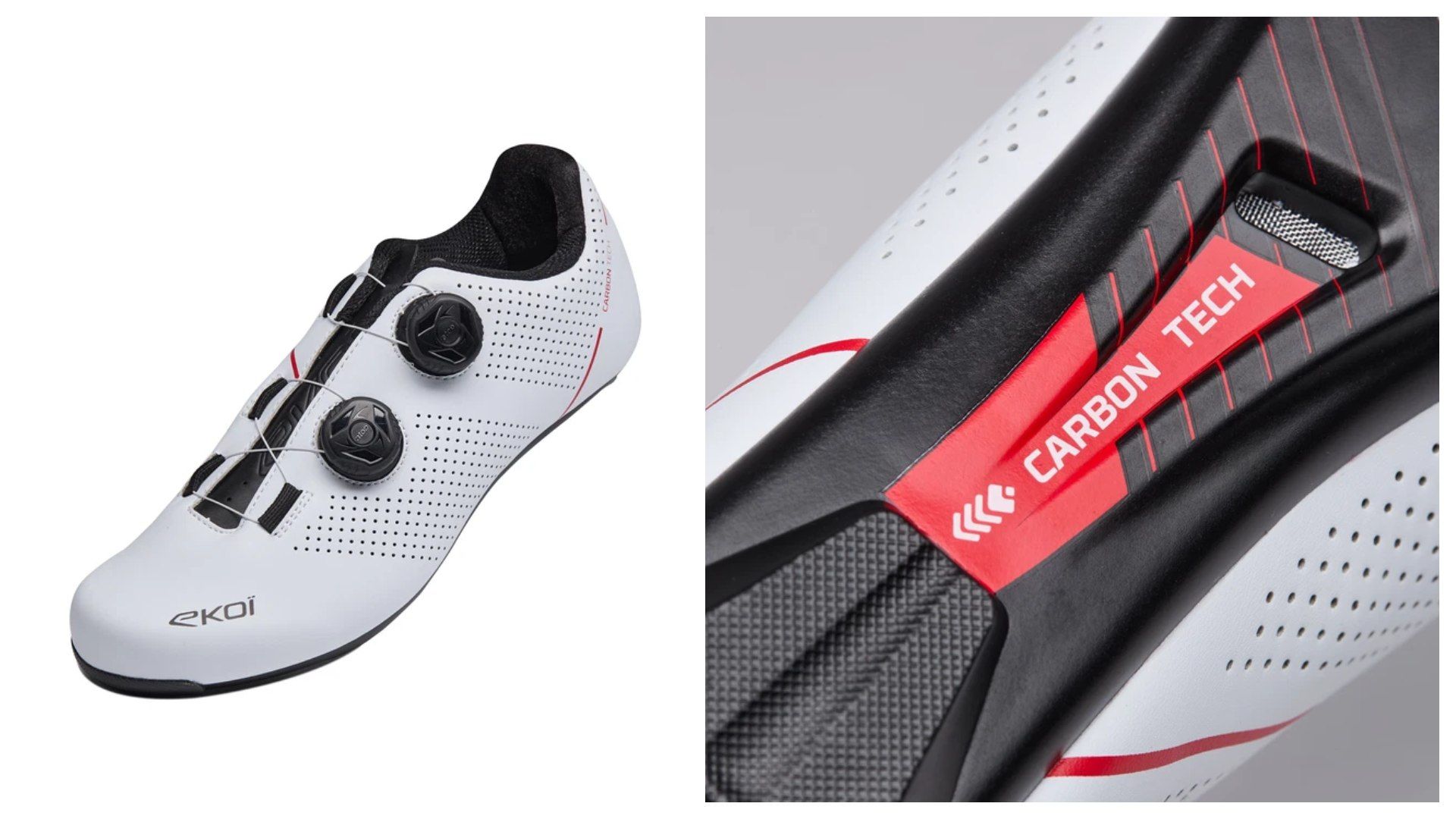 Zapatillas de ruta EKOI Perf ROAD CARBON TECH Blancas. Zapatillas de ruta EKOI Perf ROAD CARBON TECH Blancas.