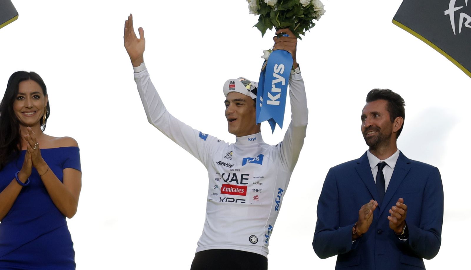 Isaac del Toro, tercero de la general y maillot blanco del Tour 2026
