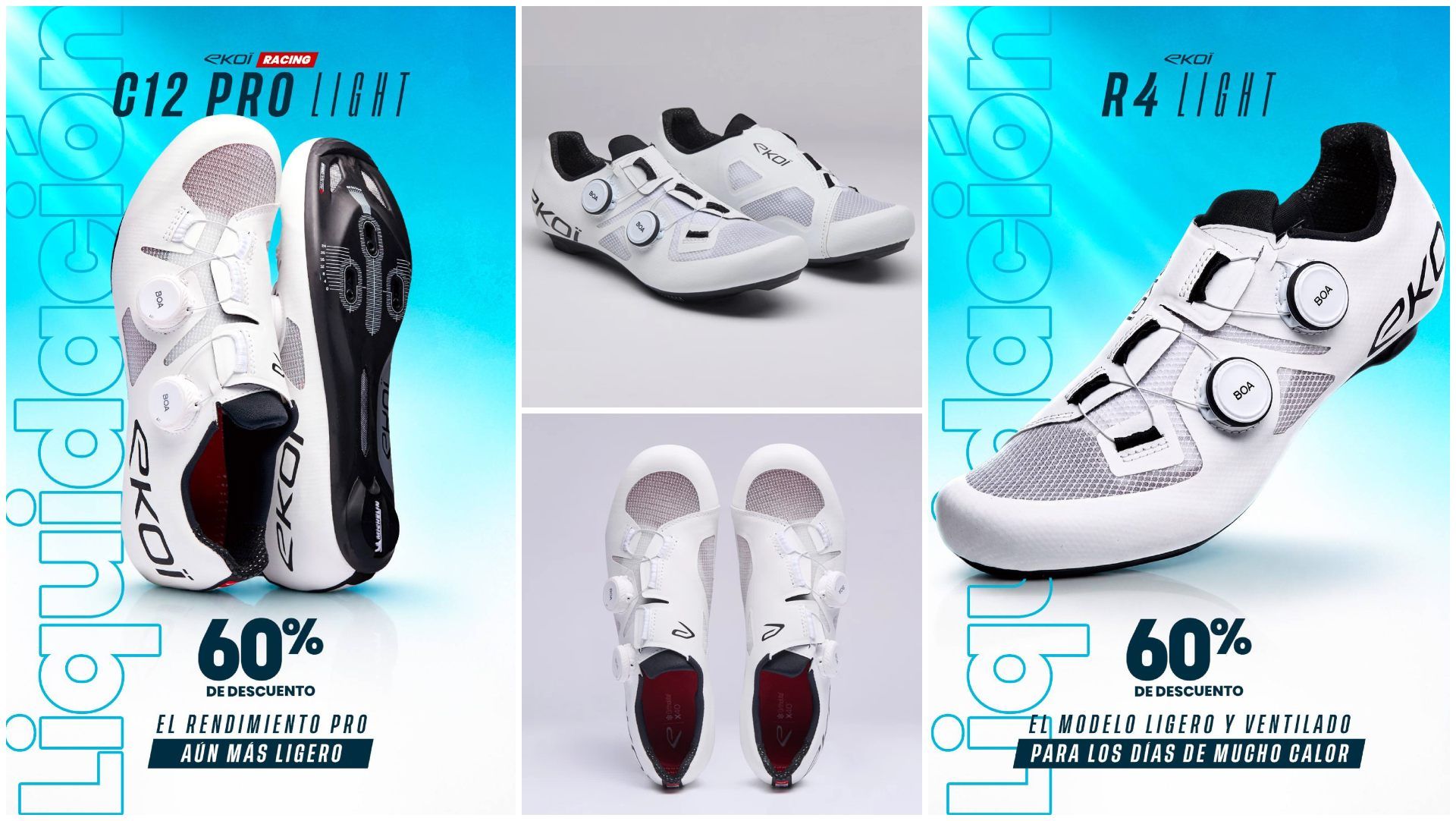 Tienes las zapatillas de carretera LIGHT de EKOI con el 60 % de descuento