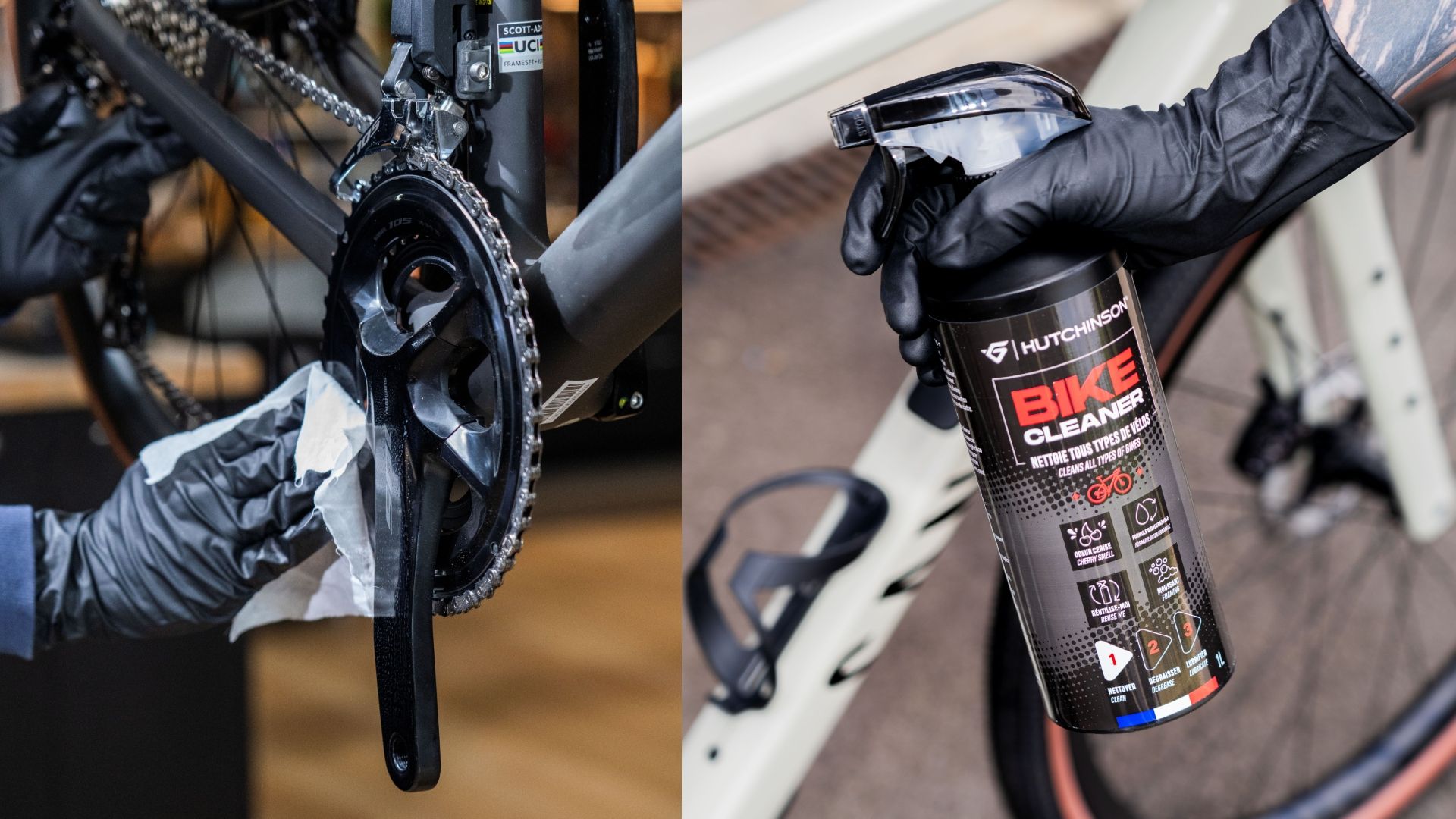 El  cuarto paso  de Hutchinson para dejar la bicicleta como recién salida de fábrica