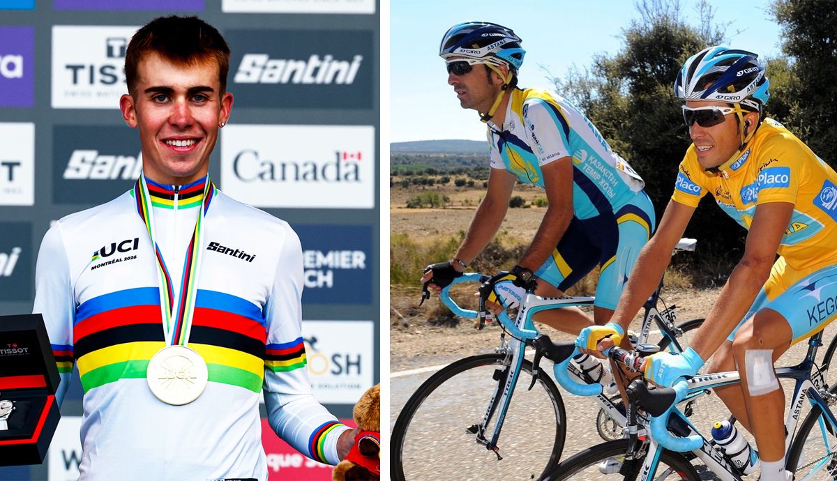 Benjamín Noval, de hijo de un gregario de Contador a doble campeón del mundo con 17 años Benjamín Noval, de hijo de un gregario de Contador a doble campeón del mundo con 17 años
