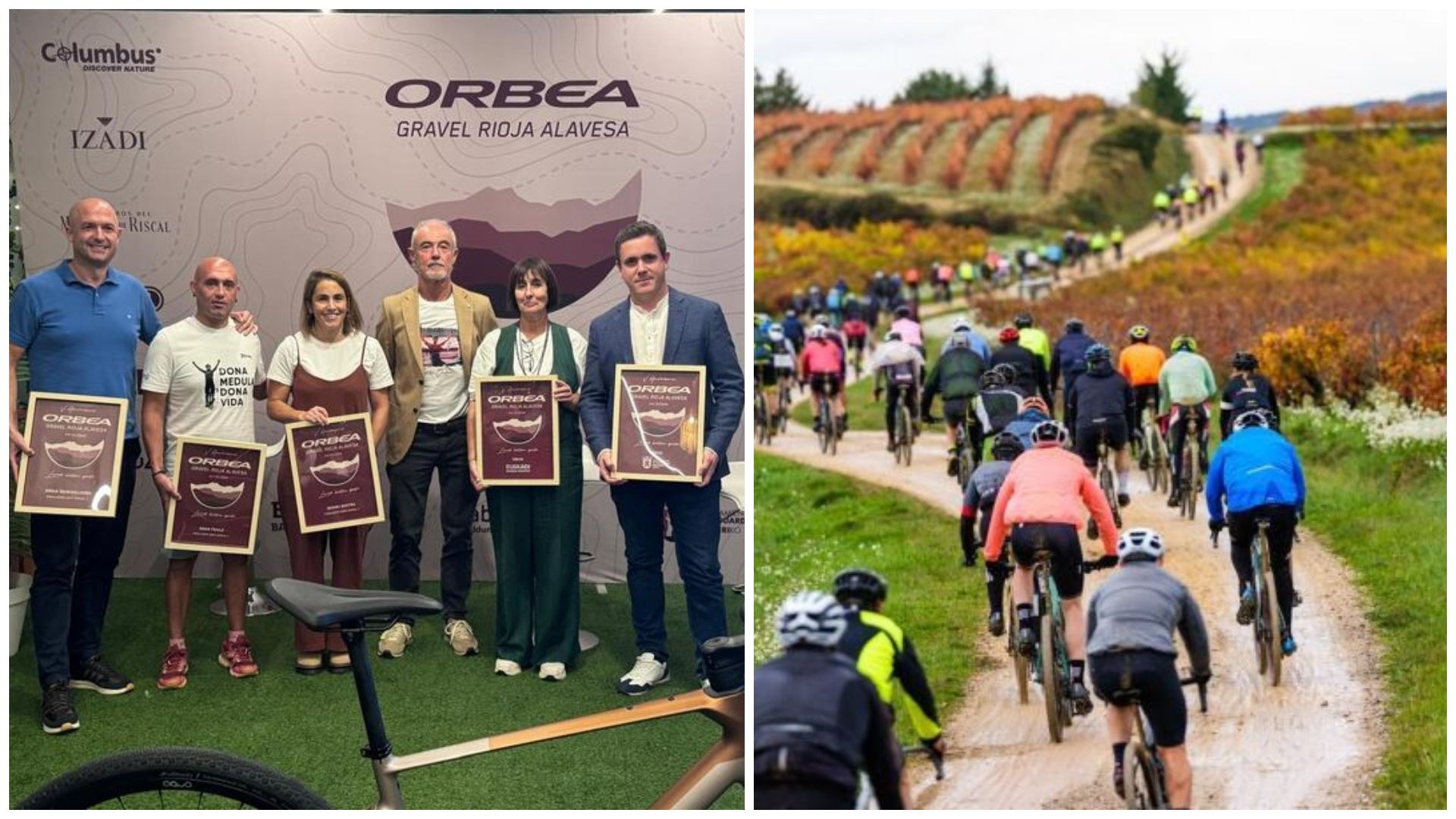 Banderazo de salida para la V edición de la 'Orbea Gravel Rioja Alavesa'