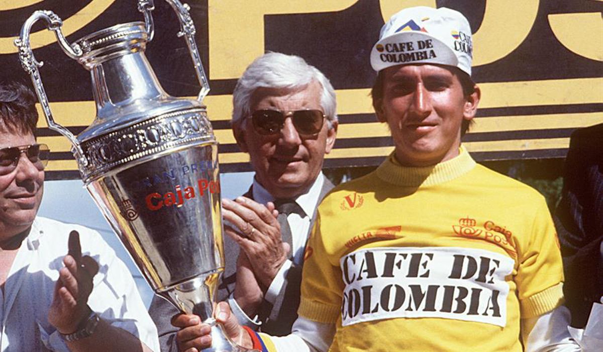 Lucho Herrera hizo historia para Colombia en La Vuelta 1987. Foto: Archivo EFE