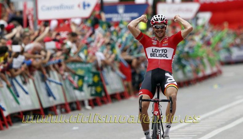 Victoria de Adam Hansen en La Vuelta 2014, en Cangas de Morrazo