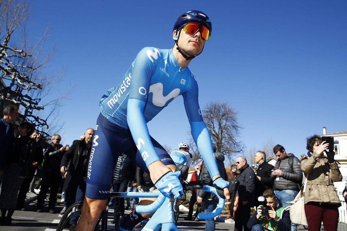 Eduard Prades, en una imagen con su anterior equipo, Movistar. Eduard Prades, en una imagen con su anterior equipo, Movistar.