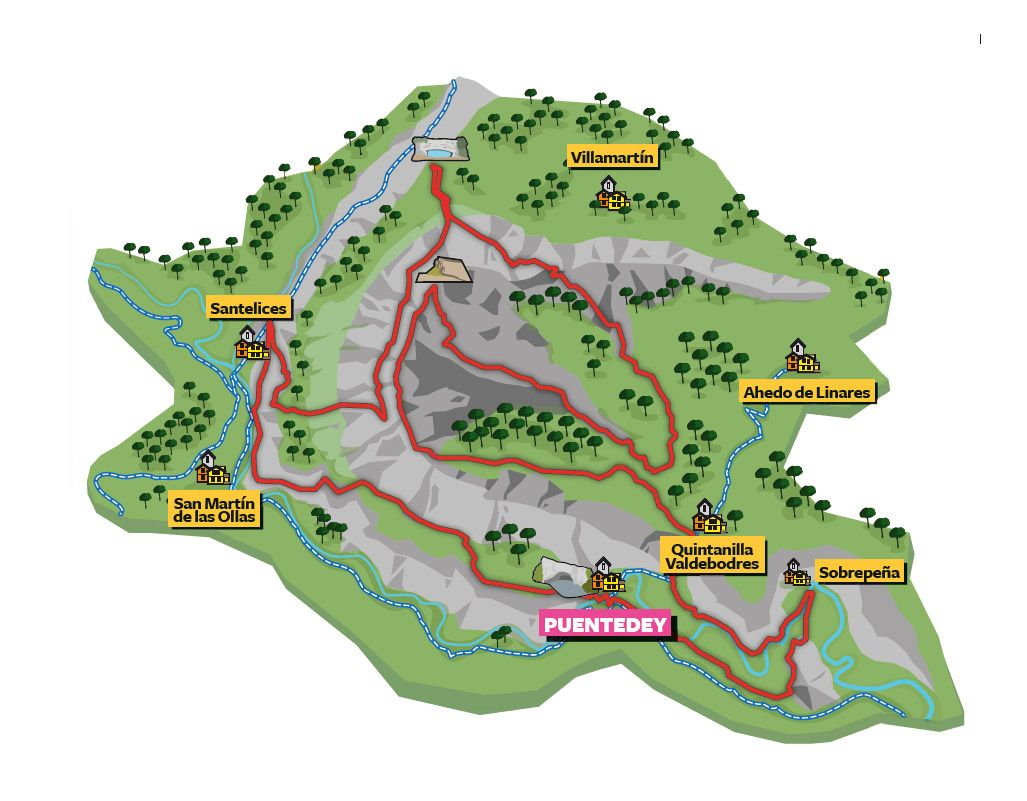 Ruta para e MTB con GPS Canales del Dulla Puentedey mapa  (8)