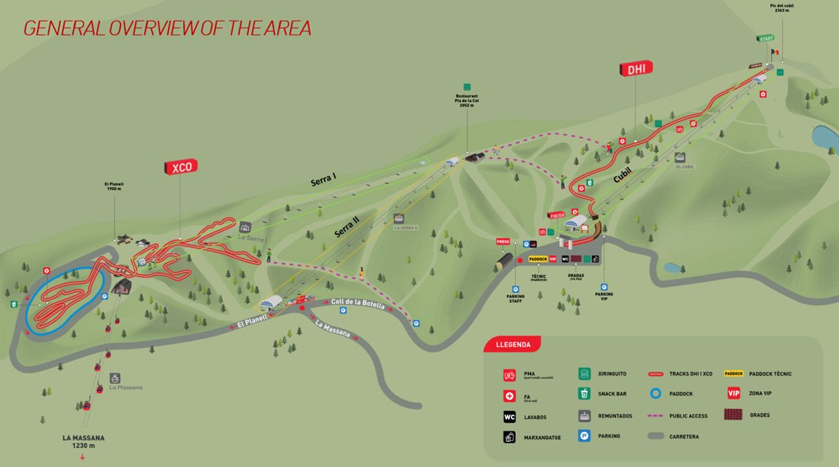 Copa del Mundo Vallnord. Mapa
