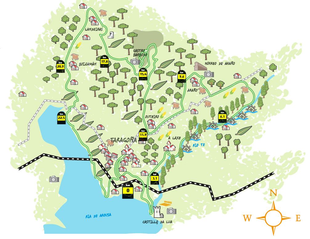 Ruta con GPS Taragoña mapa