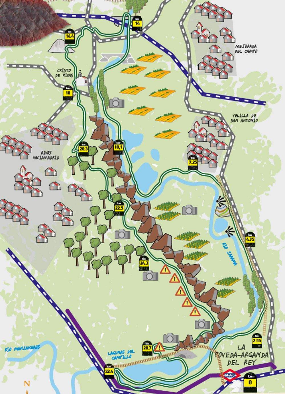 Ruta Poveda Arganda del Rey.Mapa