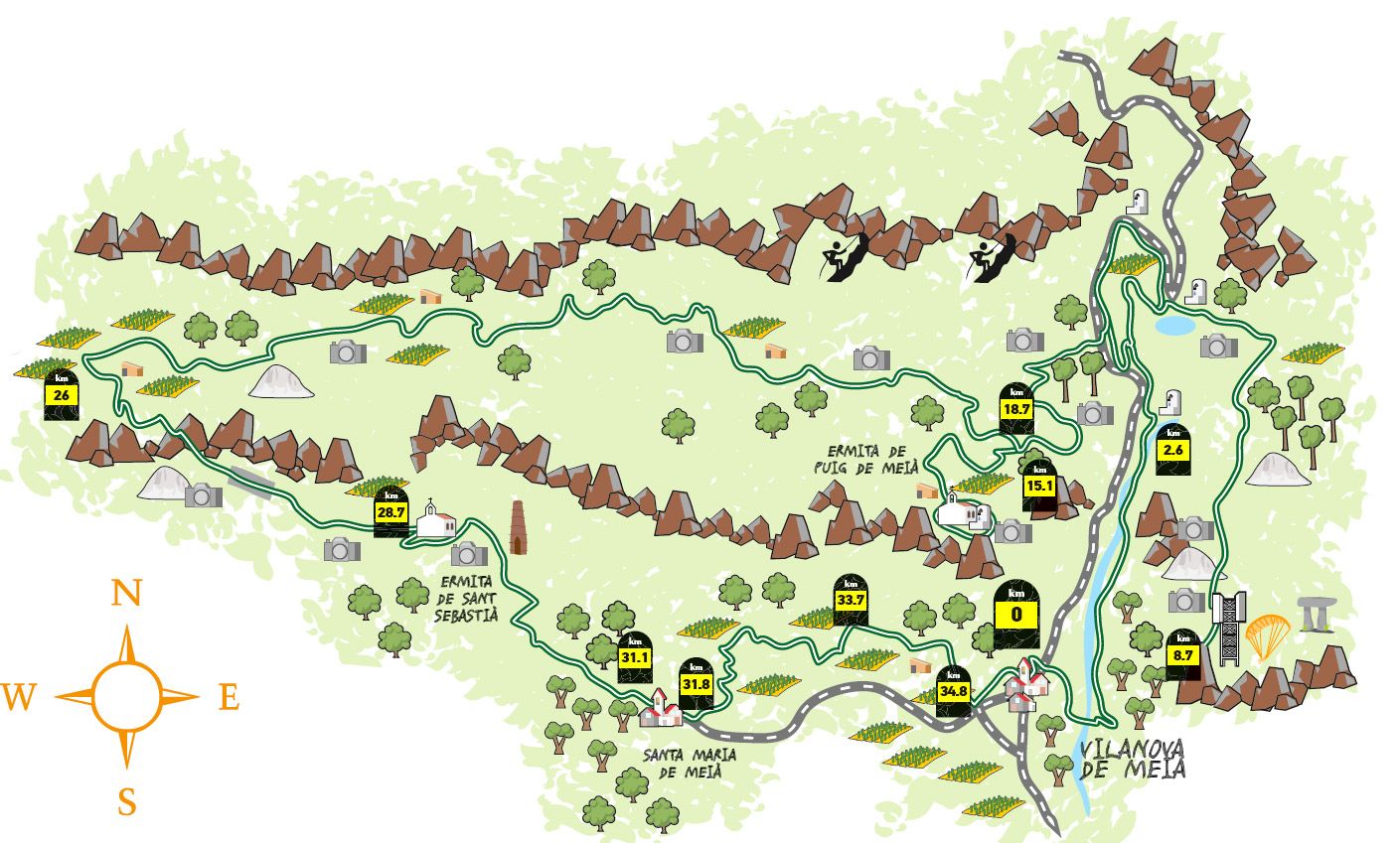 Meià, la Puerta del Montsec mapa