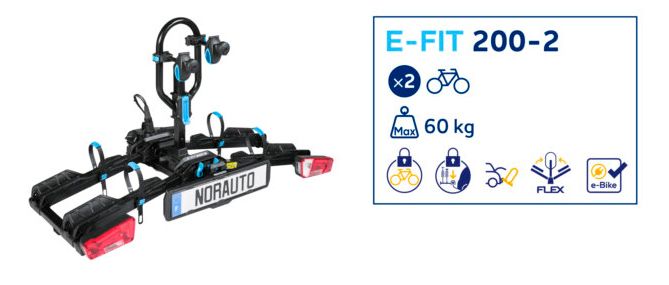 Portabicicletas Norauto E FIT 200 2 plegable Portabicicletas Norauto E FIT 200 2 plegable (2)