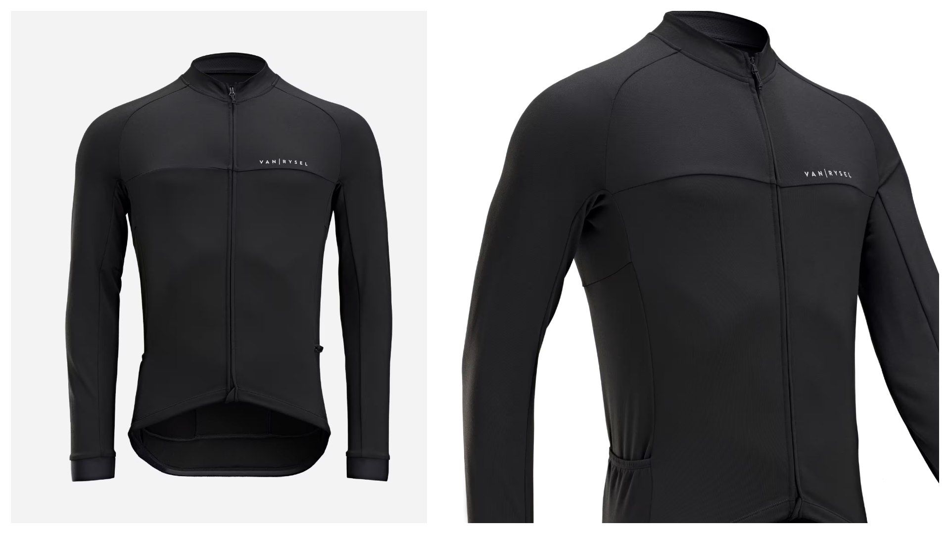 Maillot manga larga Van Rysel RC100 negro. Maillot manga larga Van Rysel RC100 negro.