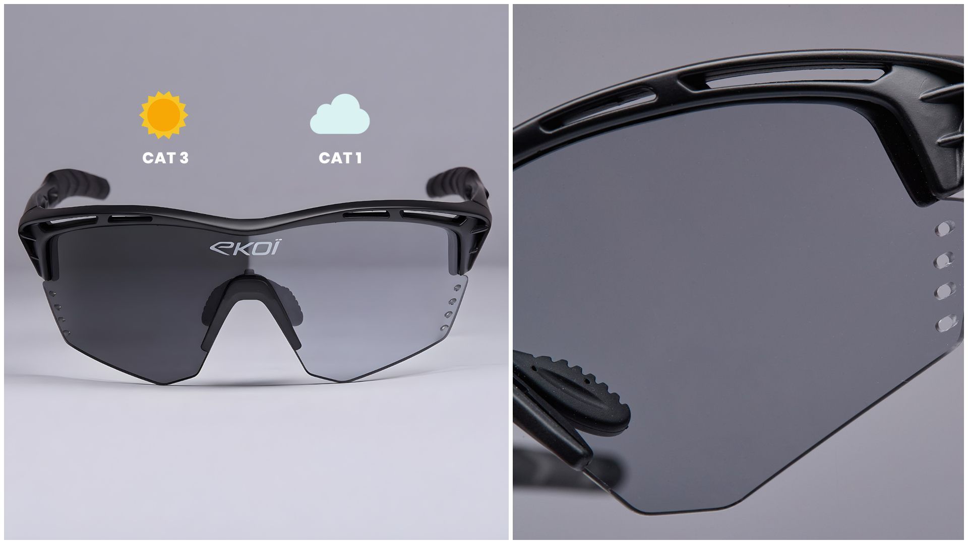 Gafas EKOI PERSOEVO4 S26 Negras Fotocromáticas.