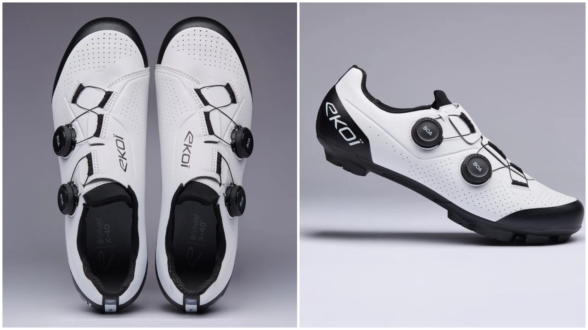 Zapatillas MTB EKOI Perf XC R4 Blanco Negro.