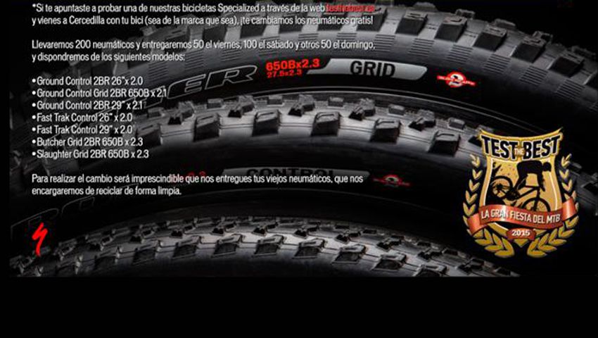 ¡Specialized te cambia tus neumáticos gratis en Test The Best!