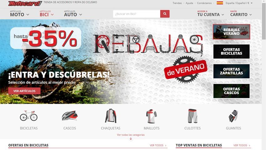 Motocard.com estrena nueva sección bici online