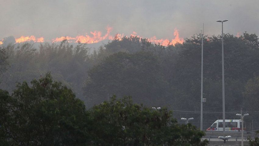 Incendio en el circuito MTB de Rio