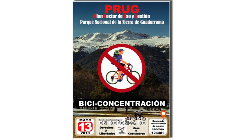 El colectivo ciclista se moviliza contra el PRUG.