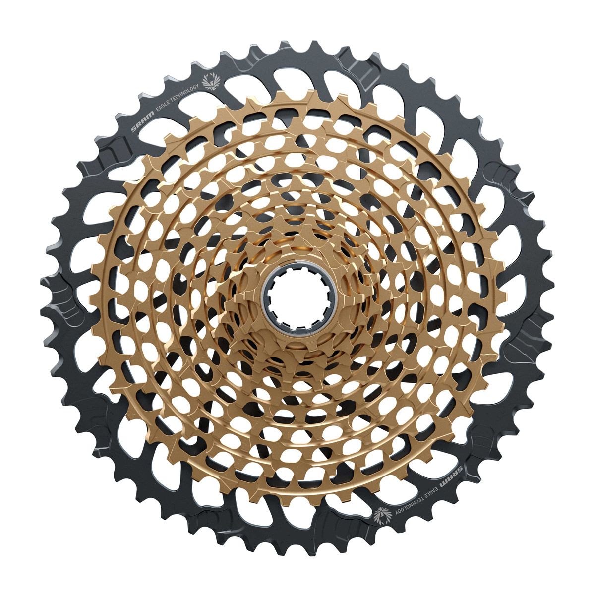 Nuevos casetes SRAM Eagle XX1 CS XG 1299 B1 c Gold Side