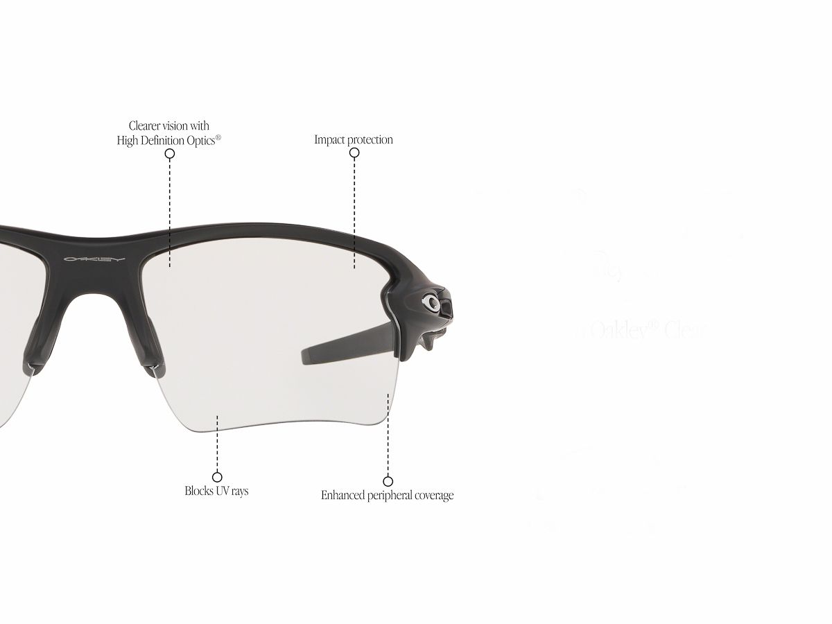 Así son las Oakley Flak 2.0 XL con la pantalla completamente transparente.