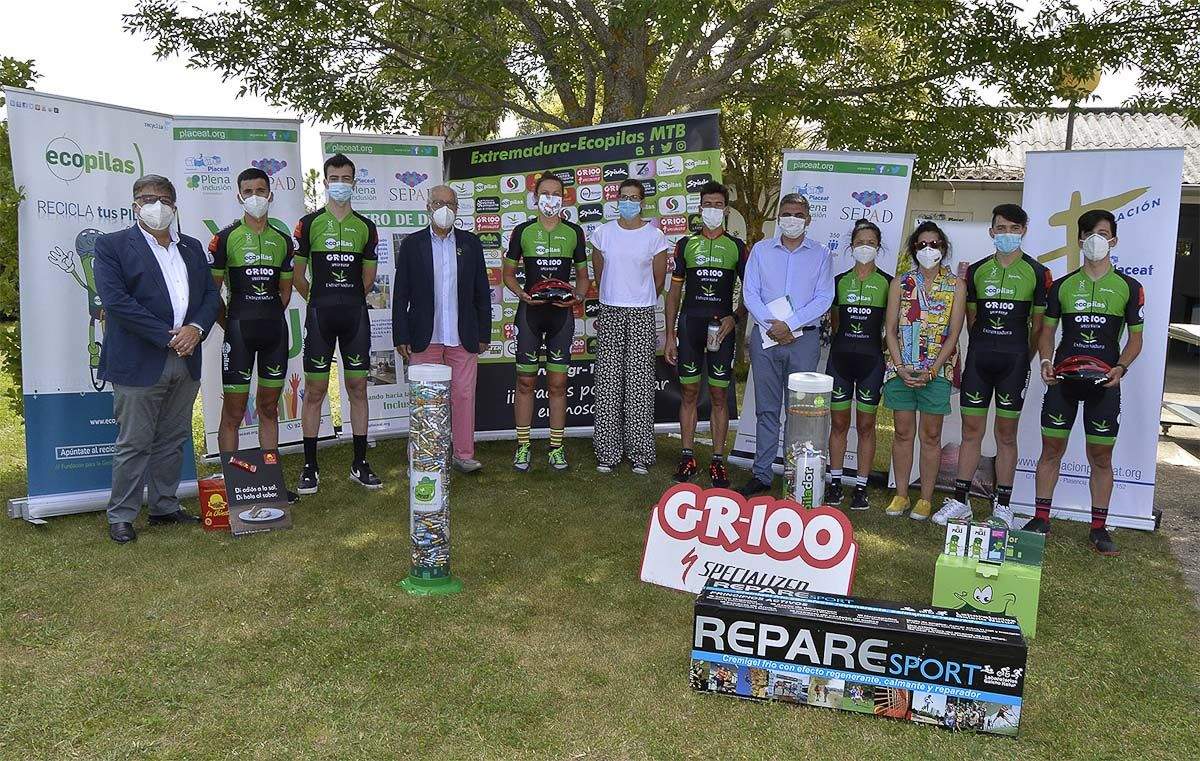 Atípica presentación del Extremadura-Ecopilas MTB debido al covid19, manteniendo todas las medidas sanitarias.
