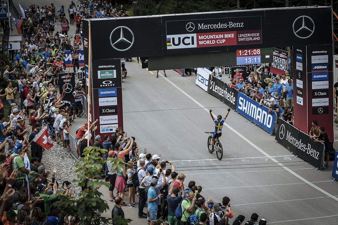 Meta de la Copa del Mundo-UCI en Lenzerheide, Suiza