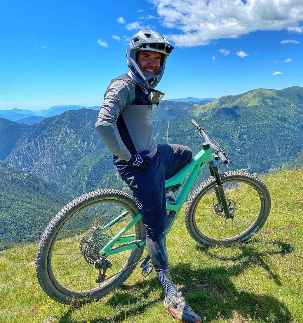 Joaquin Purito Rodriguez en el Bike Park de Vallnord hace unos días